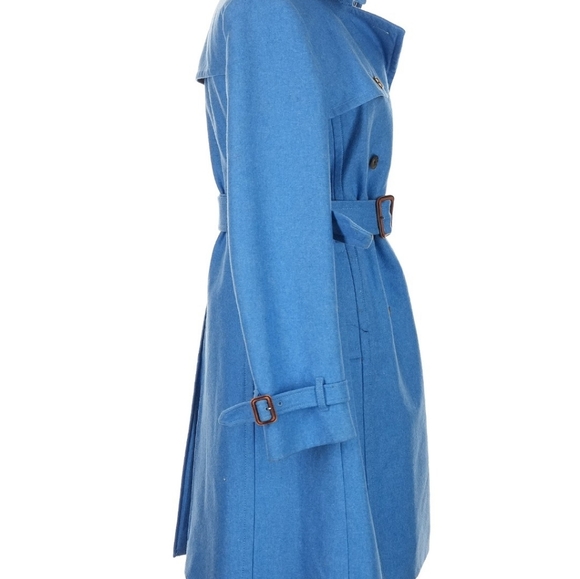 J. Crew Sky Blue Trench Coat - Picture 4 of 5
